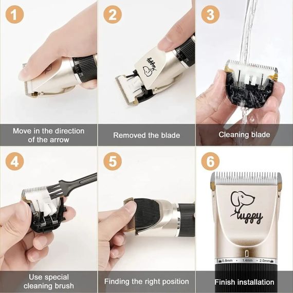 Машинка для стриження собак і кішок Pet Grooming Hair Clipper Kit тример для собак, набір для грумінгу | Зображення 8