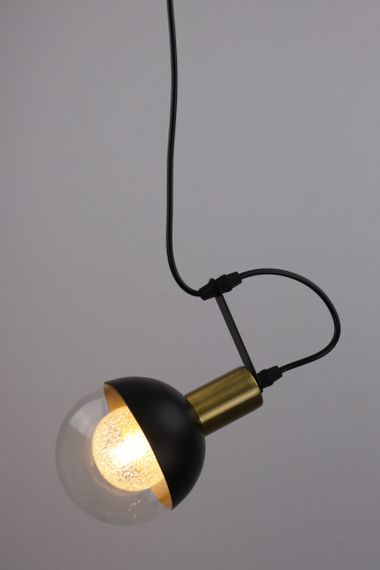 Люстра підвісна LOFT на 1 лампочку 25718 Чорний 30-140х11х15 см. | Зображення 2