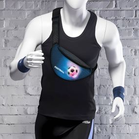 Сумка-бананка мужская/женская Футбол Sport 32×16 см с расширителем поясная сумка или сумка через плечо (02906)