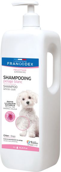 Шампунь Francodex White Coat Shampoo Dog для собак з білою шерстю 1 л