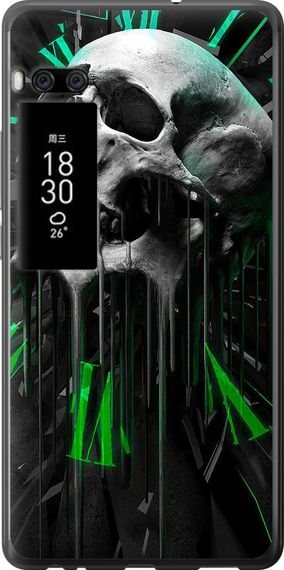 Чехол на Meizu Pro 7 Plus Череп-часы "4100u-1131-17620"