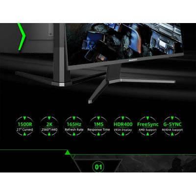 Монитор Gamemax GMX27C165Q | Зображення 3