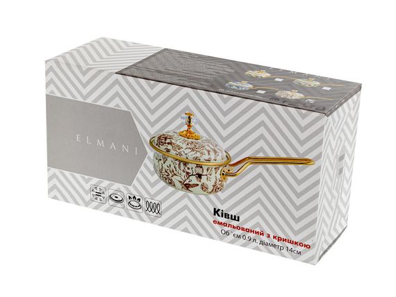 Кухонний ківш Lemon day з кришкою 14х31 см 900мл | Зображення 1