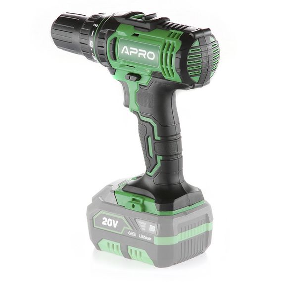 Дрель-шуруповерт APRO 20DK, 20В, без АКБ, без ЗУ, кейс