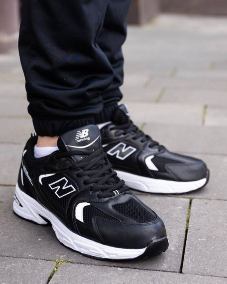 Кросівки літо вставки сітка  New Balance 530 колір чорний | Зображення 4
