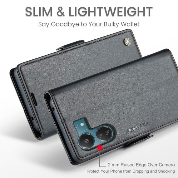 Шкіряний чохол-книжка Retro Case для Xiaomi Redmi 13 колір Чорний | Зображення 1