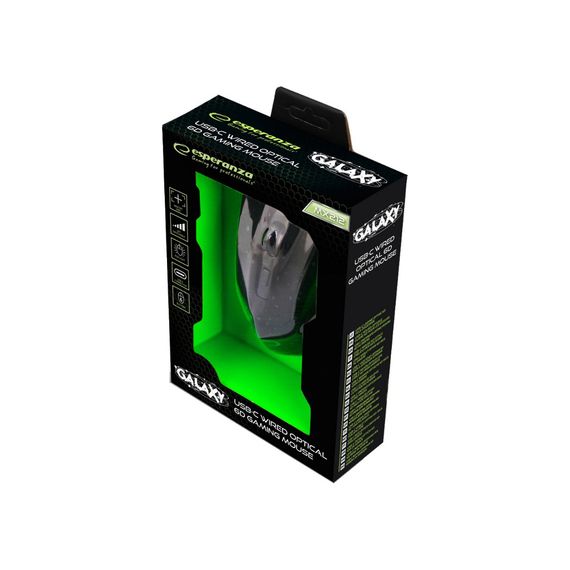 Мишка Esperanza MX212 Galaxy USB Black-Green (EGM212) | Зображення 2