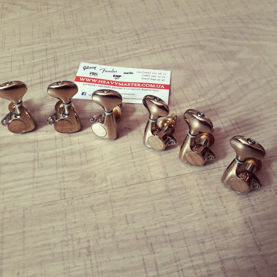 Колки для электрогитары акустической гитары аля Martin 3L+3R gold | Зображення 7