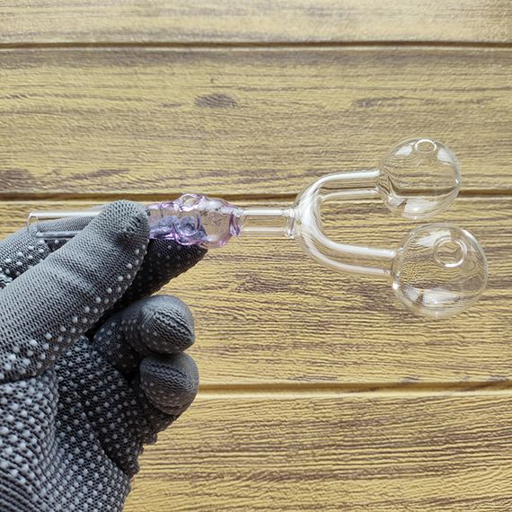 Стеклянная трубка Skull Double Oil Light Blue | Зображення 1