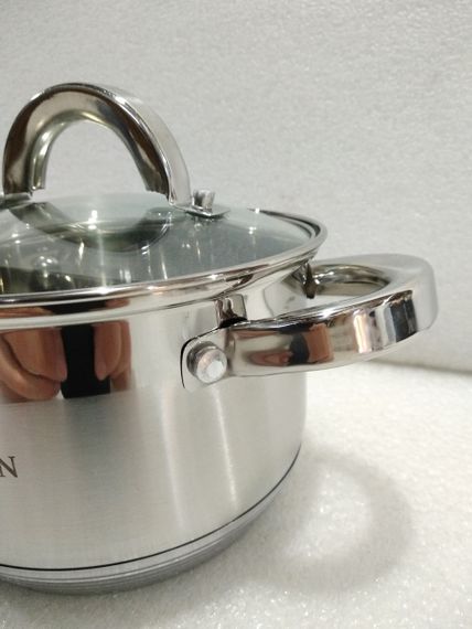 Кастрюля Bohmann BH-1424, 6.6 л, 24 см, из нержавеющей стали с крышкой, для всех типов плит | Зображення 5