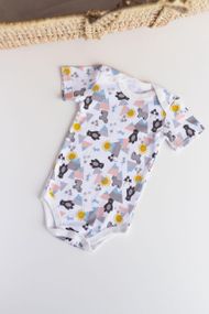 Боді інтерлок короткий рукав принт Ведмедики від 1 міс до 2-х років 86