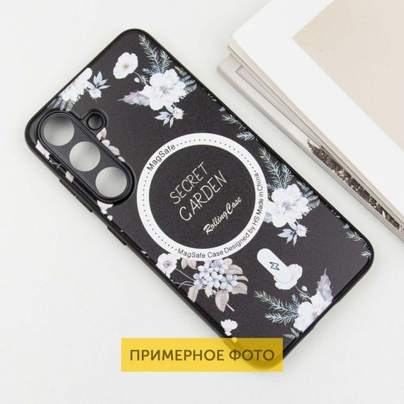 TPU+PC чехол Secret Garden with MagFit для Samsung Galaxy S23 FE Black | Зображення 2