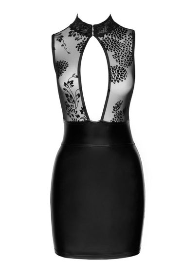 Сукня Noir Handmade F241 Short dress with powerwetlook skirt and tulle top, XL | Зображення 4