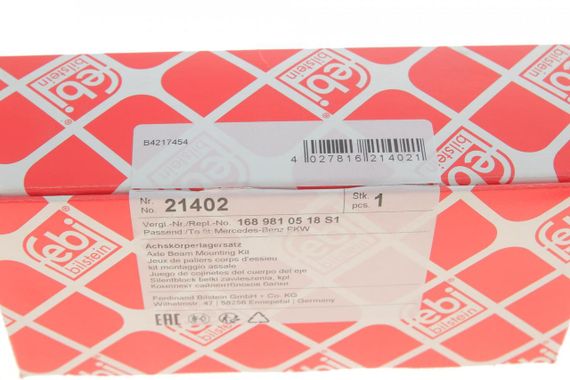 Сайлентблок балки задньої Mercedes Benz A-class W168 97-04 к-кт  гільза, розпірна трубка  21402 | Зображення 3