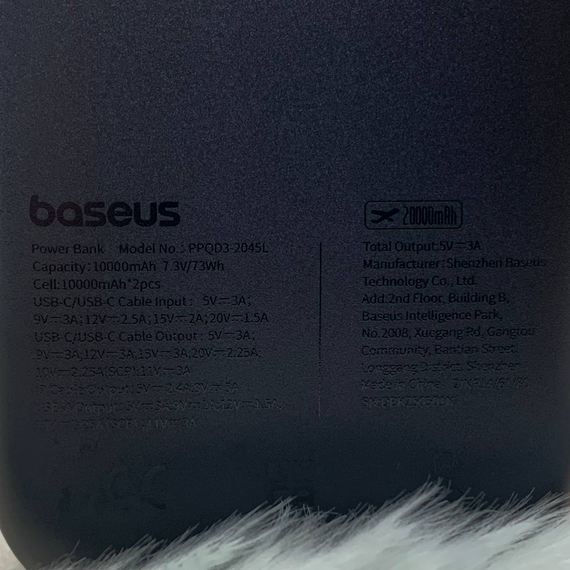 Павербанк Baseus EnerFill FC31 20000mAh 45W — зовнішній акумулятор з LCD-дисплеєм, 4 портами та швидкою зарядкою Чорний | Зображення 3