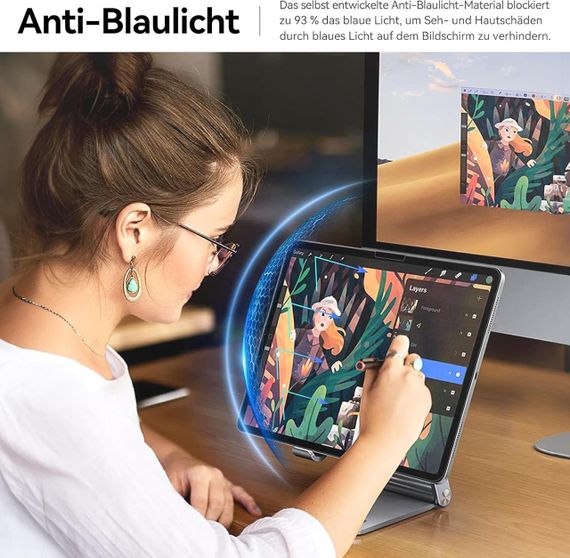 Защитная пленка для экрана iPad Pro 13” M4 (2024) комплект 3 шт, антибликовая бумажная, анти-отпечатки матовая | Зображення 2