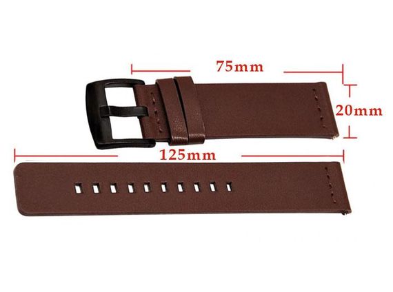 Кожаный ремешок Primo Classic для часов Samsung Galaxy Watch Active (SM-R500)/Active 2 (SM-R820/R830) - Coffee | Зображення 6