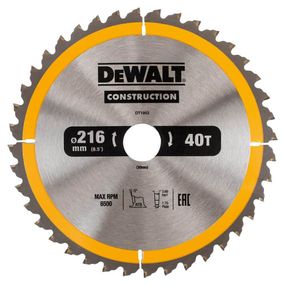 Диск пильний СONSTRUCTION 216*30мм DeWALT DT1953