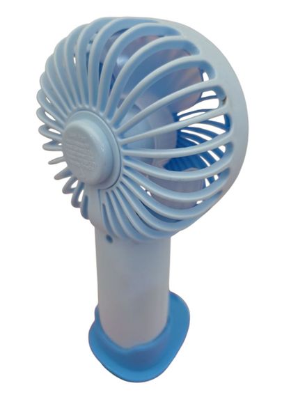 Портативный вентилятор Mini Fan  с подставкой под телефон TX-265 6368 USB 3 режима голубой | Зображення 1