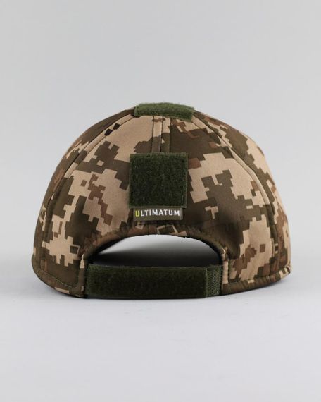 Бейсболка ULTIMATUM Soft Shell Пиксель,Зимняя бейсболка с липучкой мультикам, кепка Soft Shell для военных | Зображення 2