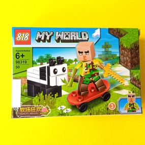Конструктор Майнкрафт MY WORLD MINECRAFT 98319 46 деталей Герої на мотоциклах