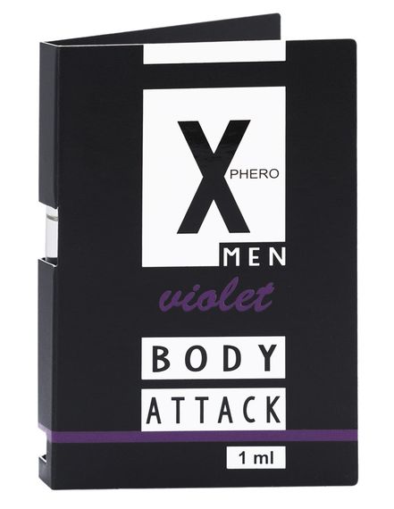 Духи с феромонами для мужчин X phero Men Violet Body Attack, 1 ml sexstyle
