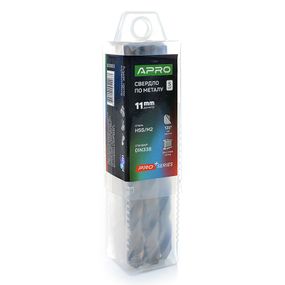 Свердло для металу HSS/M2 (6542) Ø 11,0 мм (тубус, кратність5 шт.) PRO APRO 8306931