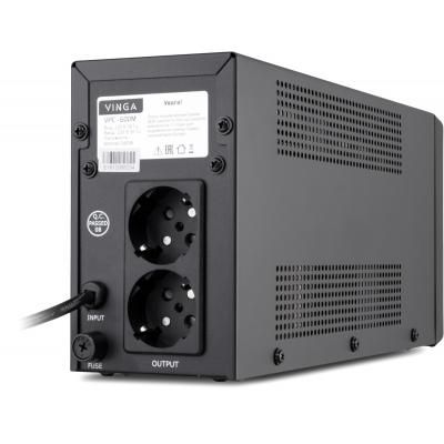Пристрій безперебійного живлення Vinga LCD 600VA metal case (VPC-600M) (VPC-600M) | Зображення 2