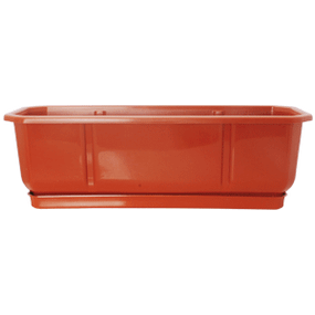 Вазон Дама балконний з підставкою 50*18см теракот Алеана