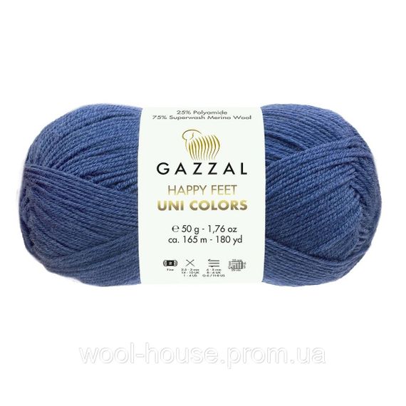 Шкарпеткова пряжа Gazzal Happy Feet Uni Color, 3566