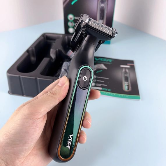 Электробритва для влажного и сухого бритья VGR V-360 Green. | Зображення 2