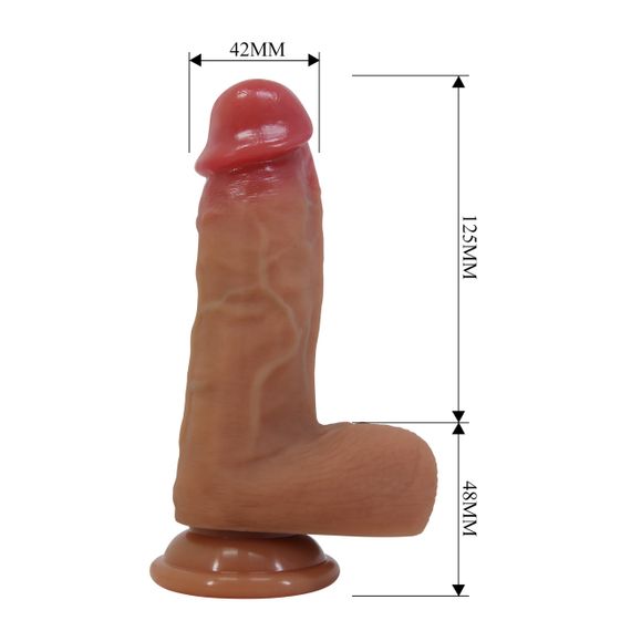 Силиконовый фаллоимитатор на присоске PRETTY LOVE - Curtis 6.8" Super Soft Liquid Silicone Dildo, BW-008138N Sex Aura | Зображення 9