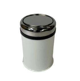 Відро для сміття Maxiflow 8 літрів з кришкою біле 4513.0000B.101.08