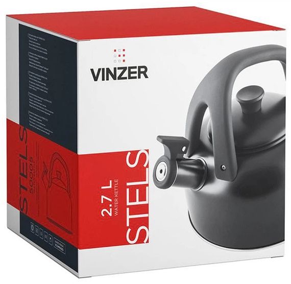 Чайник із свистком Vinzer Stels VZ-50005 2.7 л чорний | Зображення 3