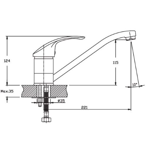Змішувач для кухні Haiba MARS 004 HB0248 | Зображення 1