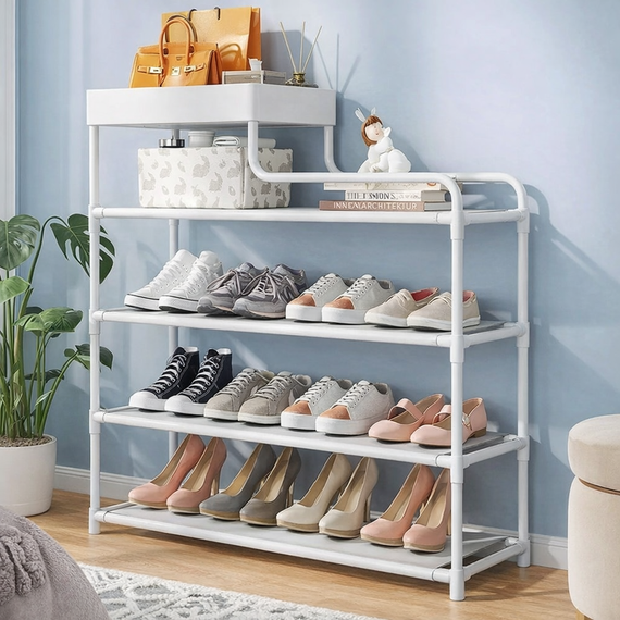 Металева взута-етажерка для взуття Shoe Rack — полиця для передпокою, компактна та міцна | Зображення 2