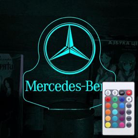 Акриловый светильник-ночник с пультом 16 цветов Mercedes-Benz tty-n000517
