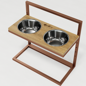 Миски на регулируемой подставке для больших собак Hollky Flex L (2 × 1.8 л) FL-502850-GLNT