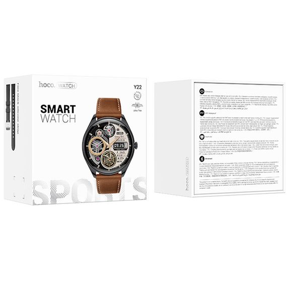 Смарт-часы Hoco Smart Watch Y22 Amoled Smart sports watch (call version) | Зображення 1