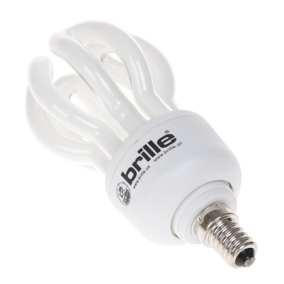 Лампа энергосберегающая E14 PL-4U 15W/827 MINI LOTUS blister Brille 220V | Зображення 2