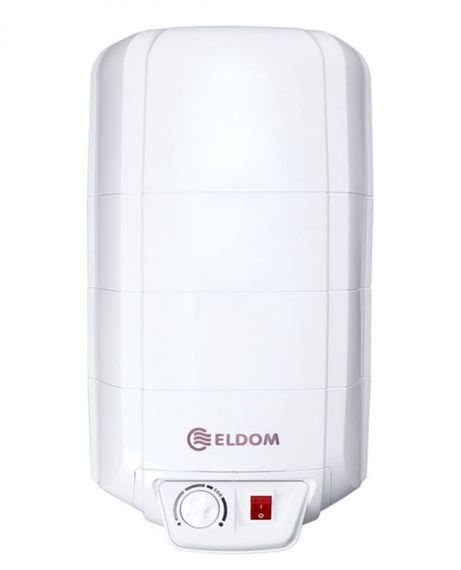 Водонагрівач Eldom EXTRA LIFE 10 л, над мийкою, 2,0 кВт, "мокрий" ТЕН, вертикальний, прямокутний, білий (72325NMP)