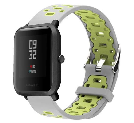 Спортивный ремешок Primo Perfor Classic для часов Xiaomi Amazfit Bip/Bip Lite/Amazfit Bip GTS  - Grey&Green