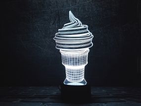 Змінна пластина для 3D світильників "Морозиво" 3DTOYSLAMP
