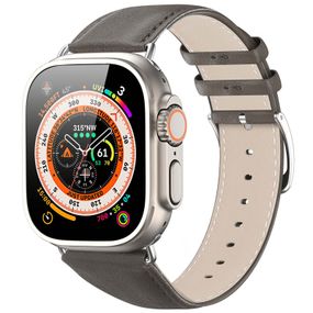 Ремешок Dux Ducis Leather Strap Classic для Apple Watch 42(ser.1-3)/44/45/46/49mm Grey