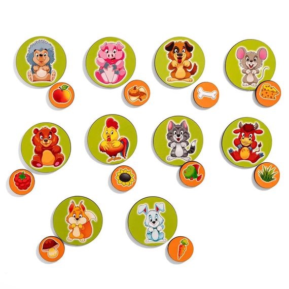 Деревянный детский сортер "Кто что ест" (ПСД276) PSD276 на липучках | Зображення 2