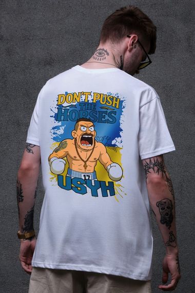 Оверсайз футболка Without з принтом Usyk White