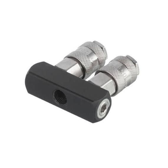 Розгалужувач повітря 1/4" на 2 виходи, прямий, швидкороз'ємні з'єднання INTERTOOL PT-1854 | Зображення 1