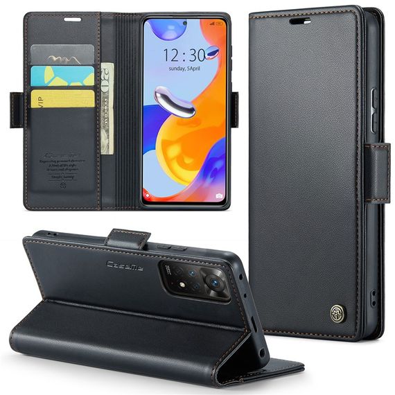 Шкіряний чохол-книжка Retro Case для Xiaomi Redmi Note 11 4G / 11s / Note 12s колір Чорний