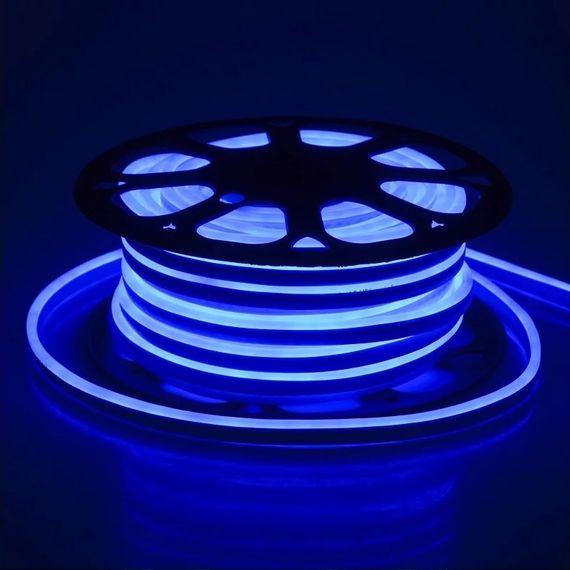 Светодиодная лента влагозащищенная 220V 14.4W 3014 Blue NEON IP67 1m (BY-034/120)