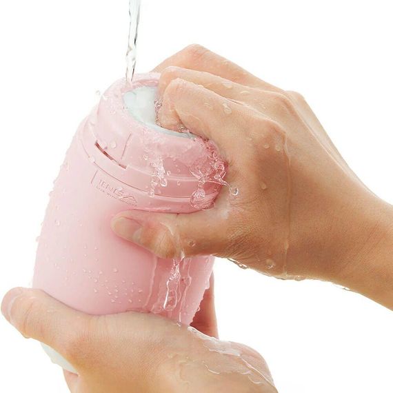 Мастурбатор TENGA PUFFY Strawberry Pink , ультрамягкий материал, многоразовый, сквозной Sex Aura | Зображення 6